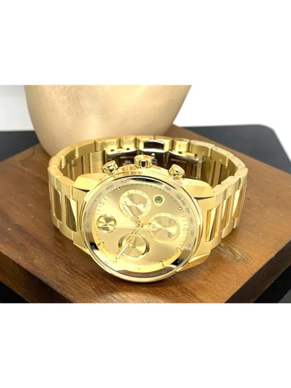 Movado Men's Watch 3600866 Bold Chronograph Swiss Quartz Gold Steel 44mm